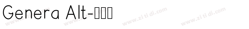 Genera Alt字体转换